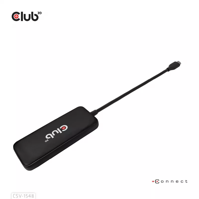 CLUB3D CSV-1548 USB-C 4 prievadų 10G duomenų šakotuvas su PD3.0 įkrovimu, juodas