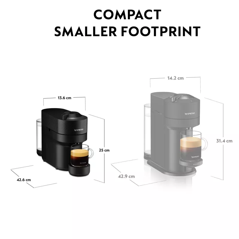 Kavos aparatas De’Longhi NESPRESSO® Vertuo Pop ENV90.B - Liquorice Black, kapsulinis, 0.56 L, 1260 W, juodas