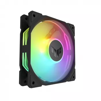ASUS TUF GAMING TR120 ARGB 3IN1 Black – 3 vienetų 120 mm kompiuterio korpuso ventiliatorių rinkinys su ARGB apšvietimu