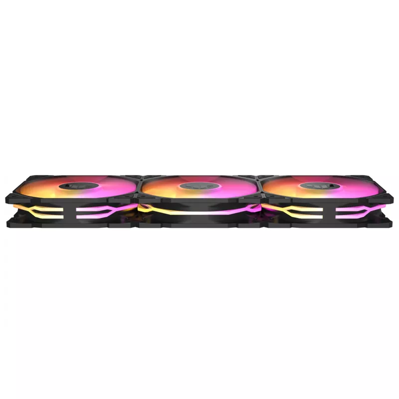 ASUS TUF GAMING TR120 ARGB 3IN1 Black – 3 vienetų 120 mm kompiuterio korpuso ventiliatorių rinkinys su ARGB apšvietimu