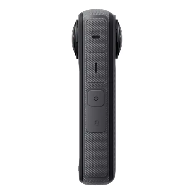 Veiksmo kamera Insta360 X4 — 72 MP, 8K (7680×3840) CMOS, 1/2 colio sensorius, įmontuotas ekranas, Wi‑Fi, 120 kadrų/s, MicroSD, 602 g, juoda