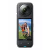 Veiksmo kamera Insta360 X4 — 72 MP, 8K (7680×3840) CMOS, 1/2 colio sensorius, įmontuotas ekranas, Wi‑Fi, 120 kadrų/s, MicroSD, 602 g, juoda