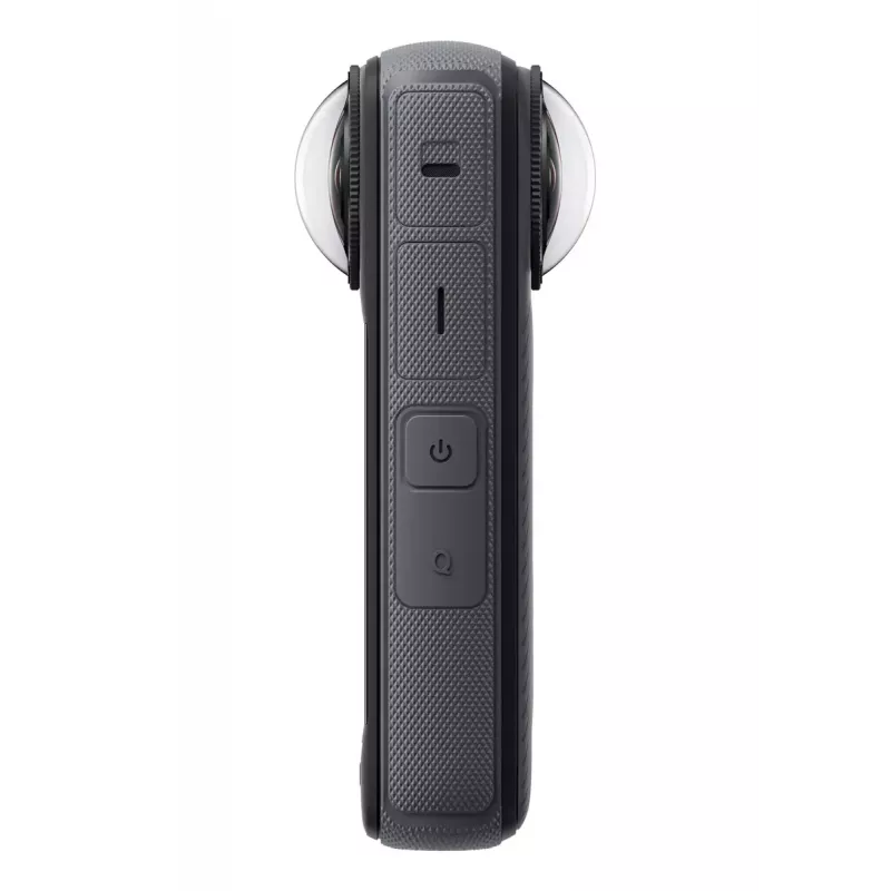 Veiksmo kamera Insta360 X4 — 72 MP, 8K (7680×3840) CMOS, 1/2 colio sensorius, įmontuotas ekranas, Wi‑Fi, 120 kadrų/s, MicroSD, 602 g, juoda
