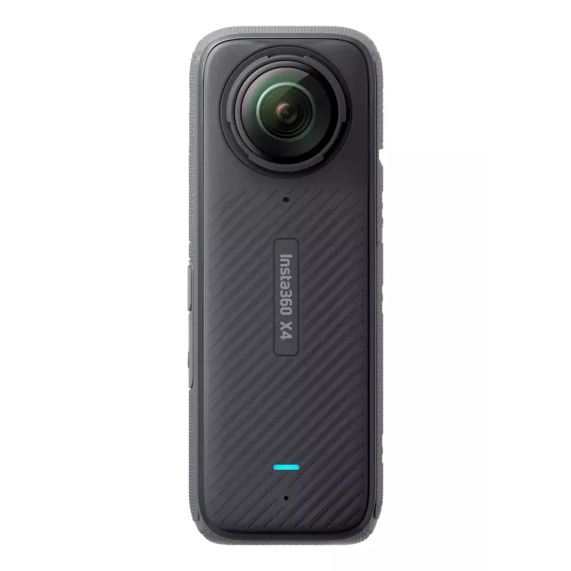 Veiksmo kamera Insta360 X4 — 72 MP, 8K (7680×3840) CMOS, 1/2 colio sensorius, įmontuotas ekranas, Wi‑Fi, 120 kadrų/s, MicroSD, 602 g, juoda