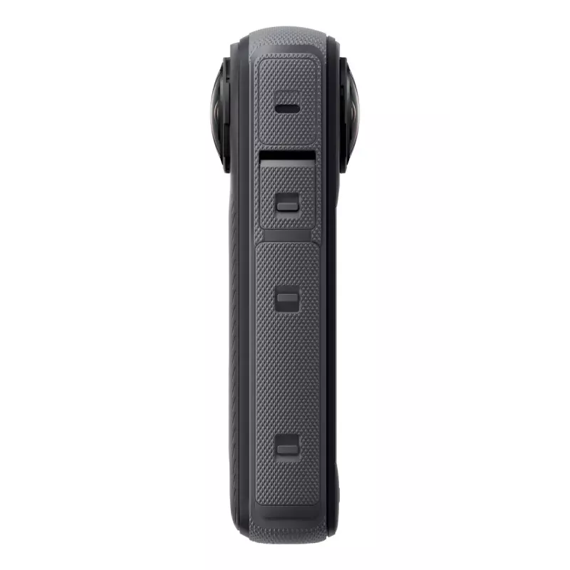 Veiksmo kamera Insta360 X4 — 72 MP, 8K (7680×3840) CMOS, 1/2 colio sensorius, įmontuotas ekranas, Wi‑Fi, 120 kadrų/s, MicroSD, 602 g, juoda