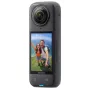 Veiksmo kamera Insta360 X4 — 72 MP, 8K (7680×3840) CMOS, 1/2 colio sensorius, įmontuotas ekranas, Wi‑Fi, 120 kadrų/s, MicroSD, 602 g, juoda