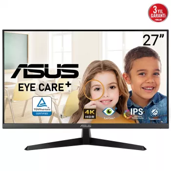 ASUS VY27UQ monitor 68,6 cm (27 colių) 3840 x 2160 pikselių 4K Ultra HD LCD juodas