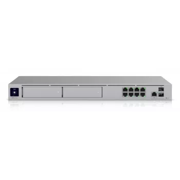 Valdomas jungiklis UBIQUITI UniFi Dream Machine Pro Max, 9 prievadai 2,5G Ethernet, 1U stovas, 2×SFP+, 10G palaikymas, 60W galia