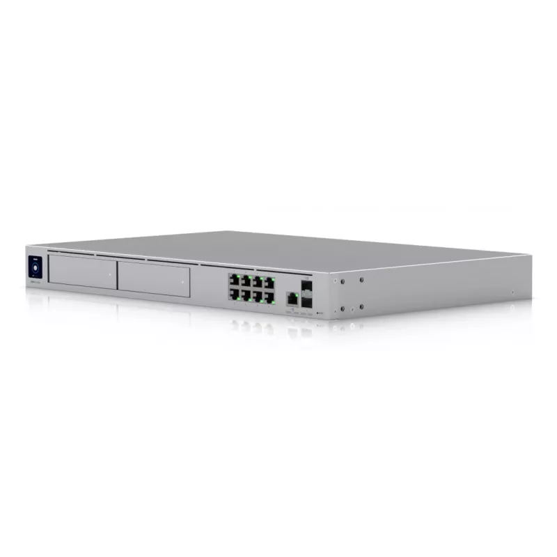 Valdomas jungiklis UBIQUITI UniFi Dream Machine Pro Max, 9 prievadai 2,5G Ethernet, 1U stovas, 2×SFP+, 10G palaikymas, 60W galia