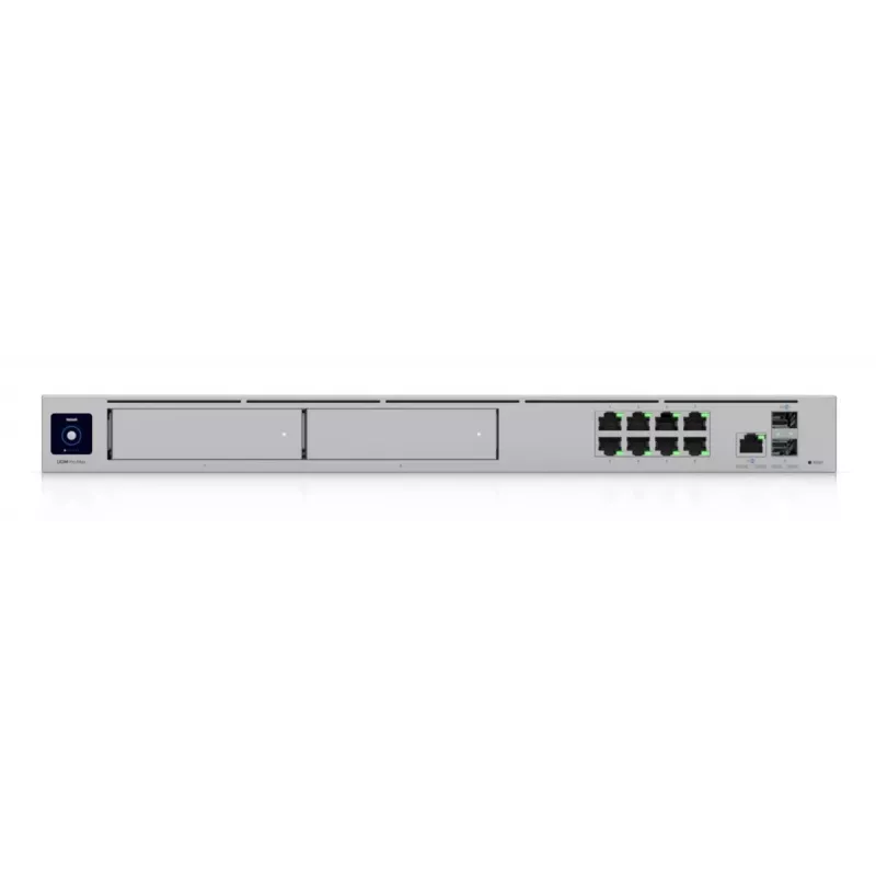 Valdomas jungiklis UBIQUITI UniFi Dream Machine Pro Max, 9 prievadai 2,5G Ethernet, 1U stovas, 2×SFP+, 10G palaikymas, 60W galia