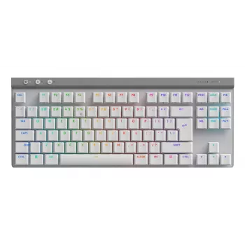 Klaviatūra Logitech G G515 LIGHTSPEED TKL, belaidė RF / Bluetooth / USB, QWERTY US International, balta