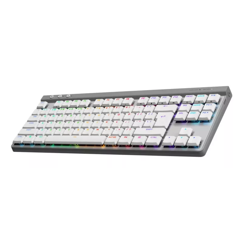 Klaviatūra Logitech G G515 LIGHTSPEED TKL, belaidė RF / Bluetooth / USB, QWERTY US International, balta