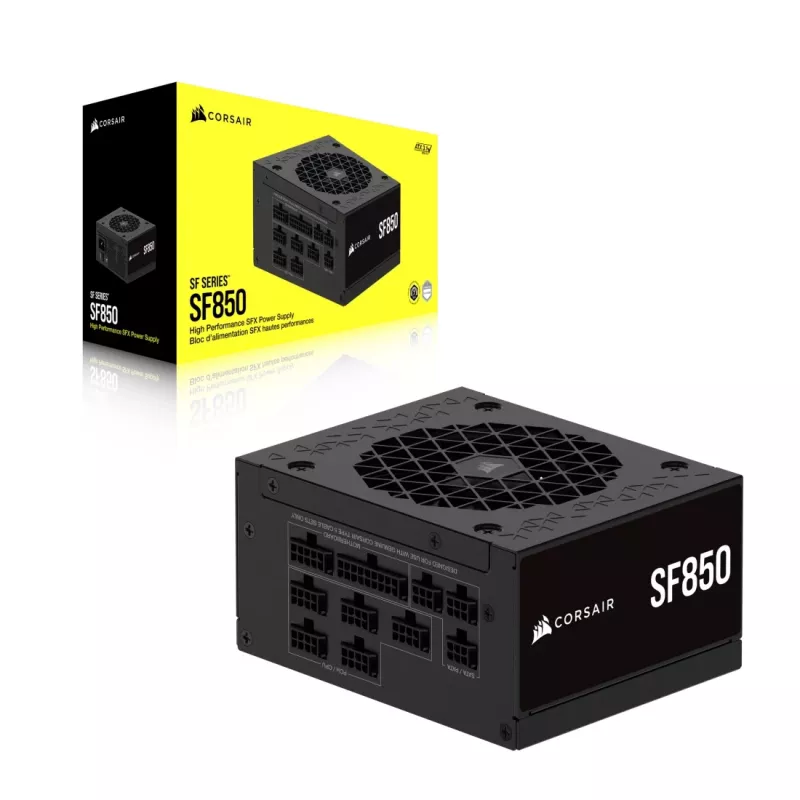 Maitinimo blokas CORSAIR CP-9020256-EU, 850 W, 24-pin ATX, 80 PLUS Gold, 140 mm ventiliatorius, juodas
