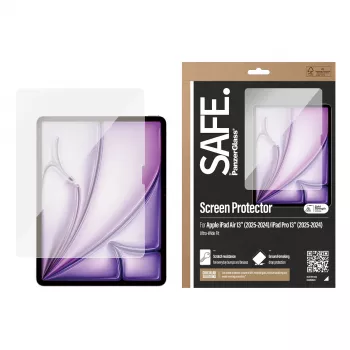 PanzerGlass SAFE. by ® Apsauginis stiklas, skirtas iPad Air 13'' (2024–2026) / iPad Pro 13'' (2024–2025) – Ultra-Wide Fit