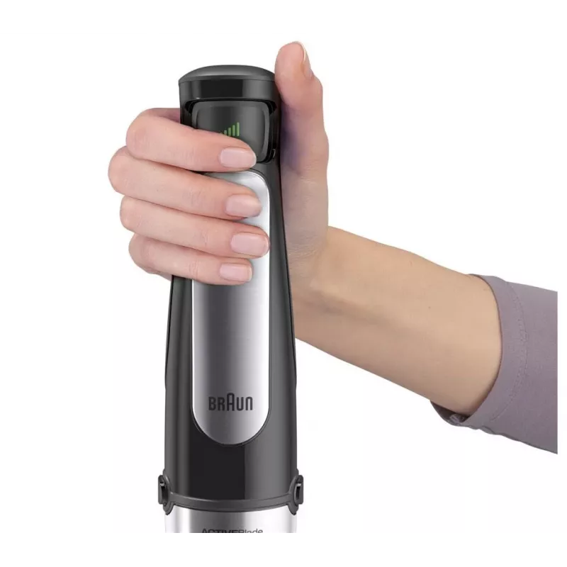 Braun MQ 7035X Panardinis blenderis 0,6 L 1000 W Juodas, satino plienas