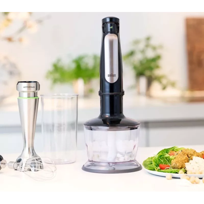 Braun MQ 7035X Panardinis blenderis 0,6 L 1000 W Juodas, satino plienas