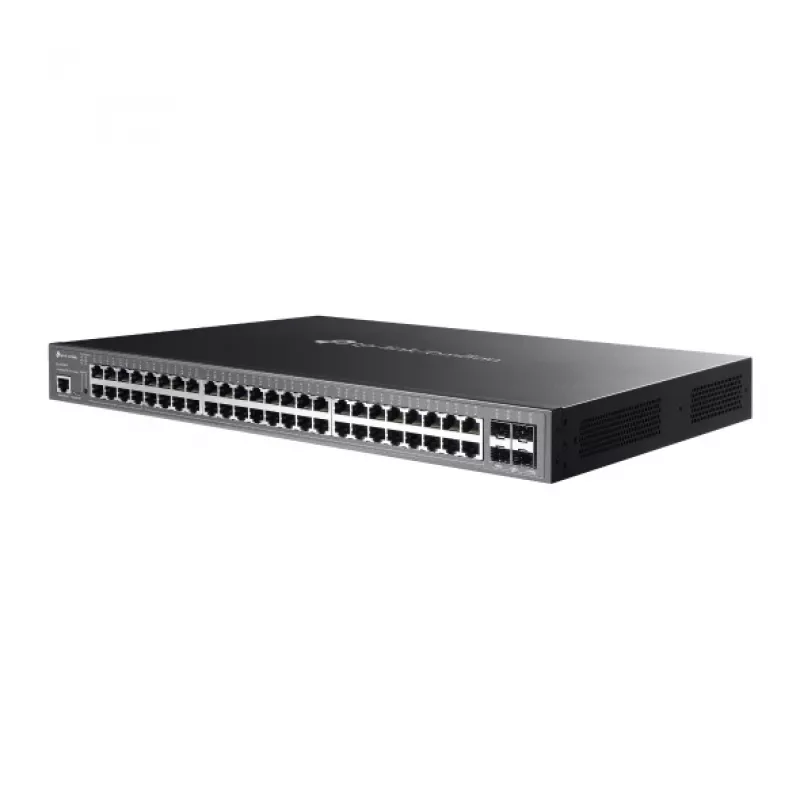 TP-Link Omada SG3452XMPP valdomas L2+ tinklo jungiklis, 48 prievadų PoE, Gigabit Ethernet (10/100/1000), 1U, juodas