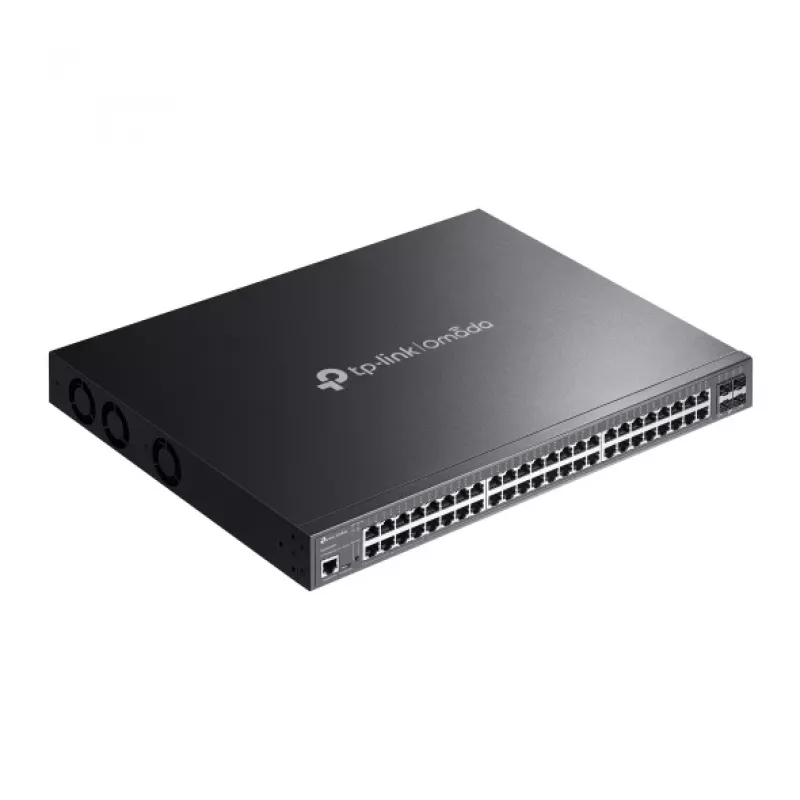 TP-Link Omada SG3452XMPP valdomas L2+ tinklo jungiklis, 48 prievadų PoE, Gigabit Ethernet (10/100/1000), 1U, juodas