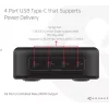 CLUB3D CAC-1918 Universalus juodas kroviklis su 4 USB Type-C prievadais, 240 W, GaN