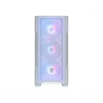 Korpusas MSI MAG FORGE M100R Midi Tower permatomas, baltas