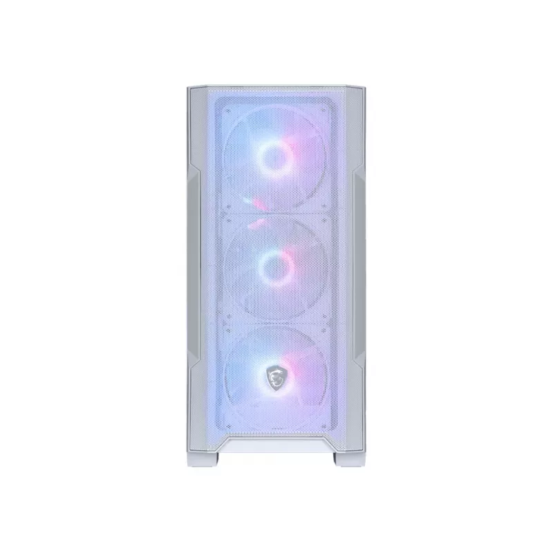Korpusas MSI MAG FORGE M100R Midi Tower permatomas, baltas