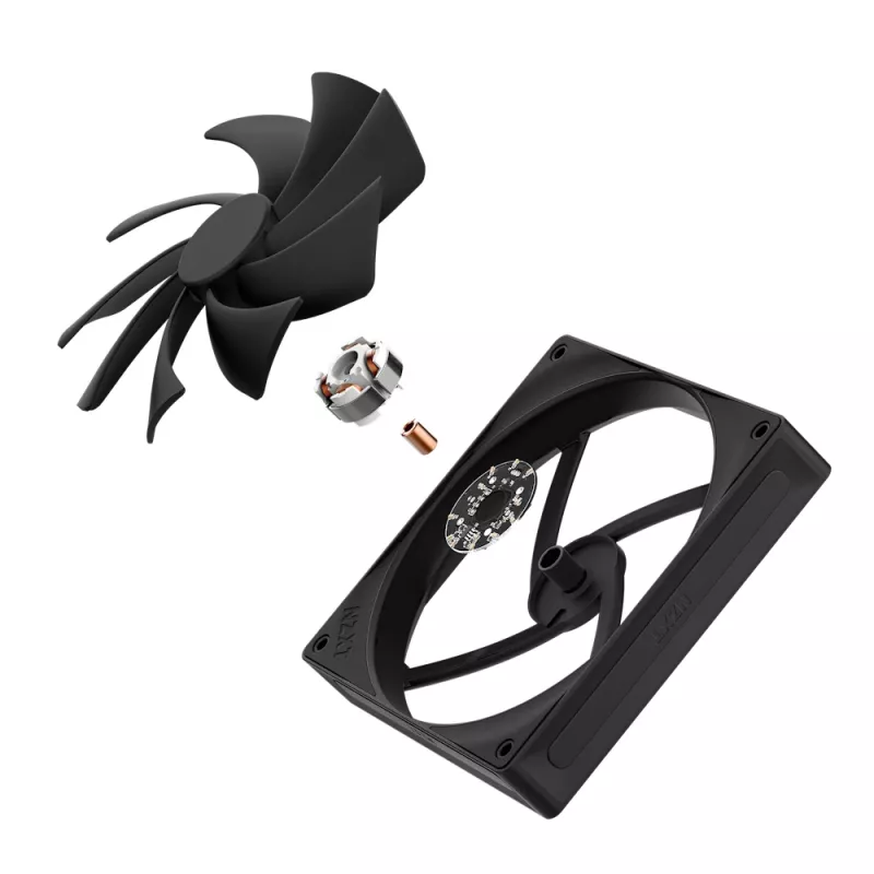 NZXT F140Q 140 mm korpuso ventiliatorius juodas tyliai