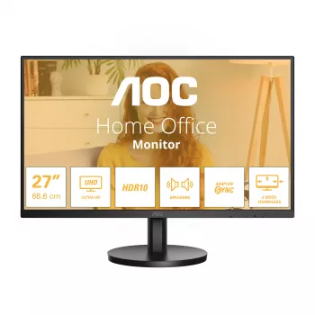 AOC B3 U27B3A monitorius 68.6 cm (27 col.) 3840 x 2160 pikseliai 4K Ultra HD LCD juodas
