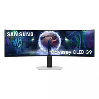 49 colių OLED lenktas monitorius Samsung S49DG934SU — 5120×1440 Dual QHD, 32:9, 0,03 ms, USB šakotuvas, VESA, aukščio reguliavimas, sidabrinis