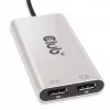 CLUB3D Thunderbolt™ 3 į DisplayPort™ dviejų monitorių adapteris 4K60Hz M/F