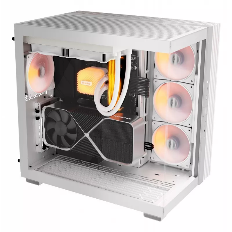 Korpusas be quiet! LIGHT BASE 600 DX White Midi Tower, ATX/microATX/Mini-ATX, stiklinis šonas, RGB priekis, USB-C