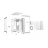 Korpusas be quiet! LIGHT BASE 600 DX White Midi Tower, ATX/microATX/Mini-ATX, stiklinis šonas, RGB priekis, USB-C