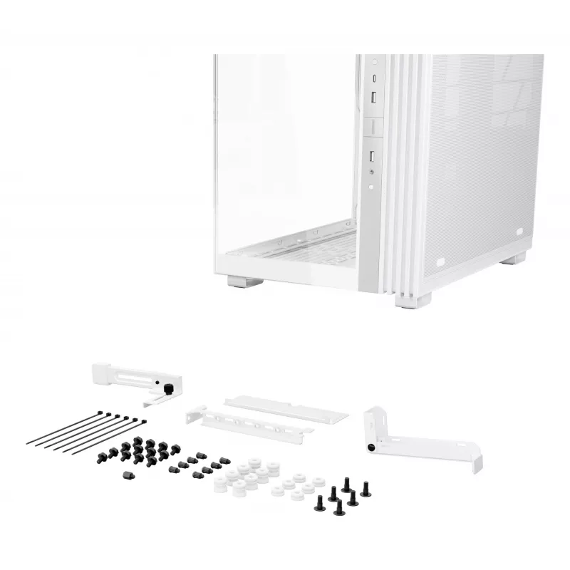 Korpusas be quiet! LIGHT BASE 600 DX White Midi Tower, ATX/microATX/Mini-ATX, stiklinis šonas, RGB priekis, USB-C