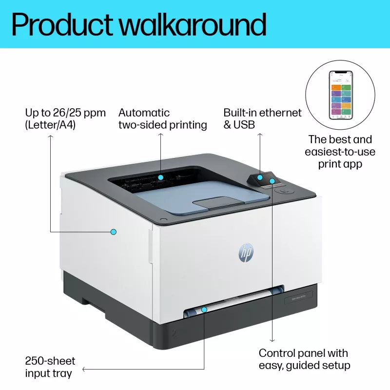 HP Color LaserJet Pro 3202dn, spalvotas lazerinis spausdintuvas, A4, 600 x 600 DPI, 25 ppm, dvipusis spausdinimas