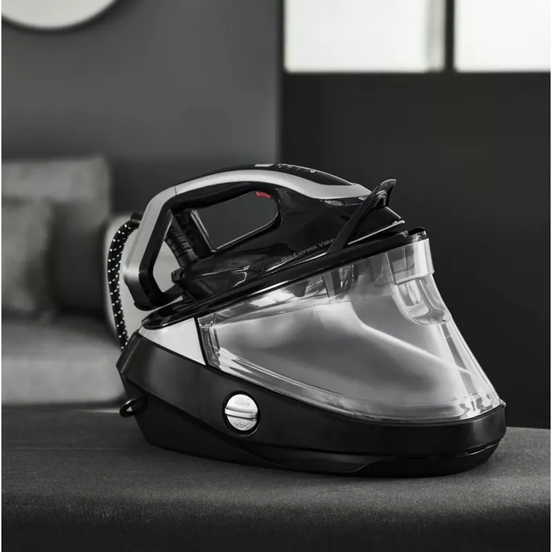 Tefal Pro Express Vision GV9821 3000 W 1.2 L Durilium AirGlide Autoclean padas Juoda, Sidabrinė