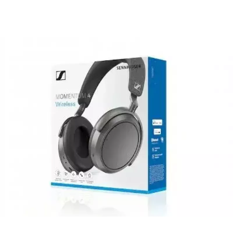 Ausinės Sennheiser Momentum Wireless — Bluetooth 5.2, 20 h baterija, triukšmo slopinimas, 6–22000 Hz, grafitas