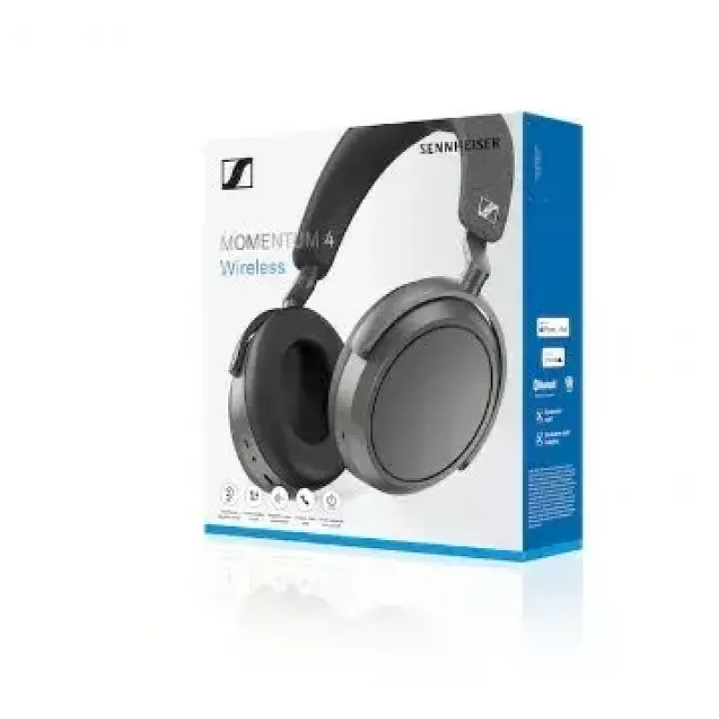 Ausinės Sennheiser Momentum Wireless — Bluetooth 5.2, 20 h baterija, triukšmo slopinimas, 6–22000 Hz, grafitas
