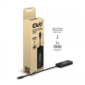 CLUB3D USB-C® į tris DisplayPort™ 4K60Hz