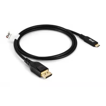 USB Type-C į DisplayPort 2.1 laidas, club 3d CAC-1559, abipusis, VESA DP80 sertifikuotas, 1 m