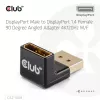 Adapteris Club 3D DisplayPort kištukas į DisplayPort 1.4 lizdą 90° kampu, palaiko 4K@120Hz