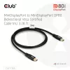 CLUB3D MiniDisplayPort™ į MiniDisplayPort dvipusis VESA DP80 sertifikuotas laidas M/M 1 m / 3,28 pėdos