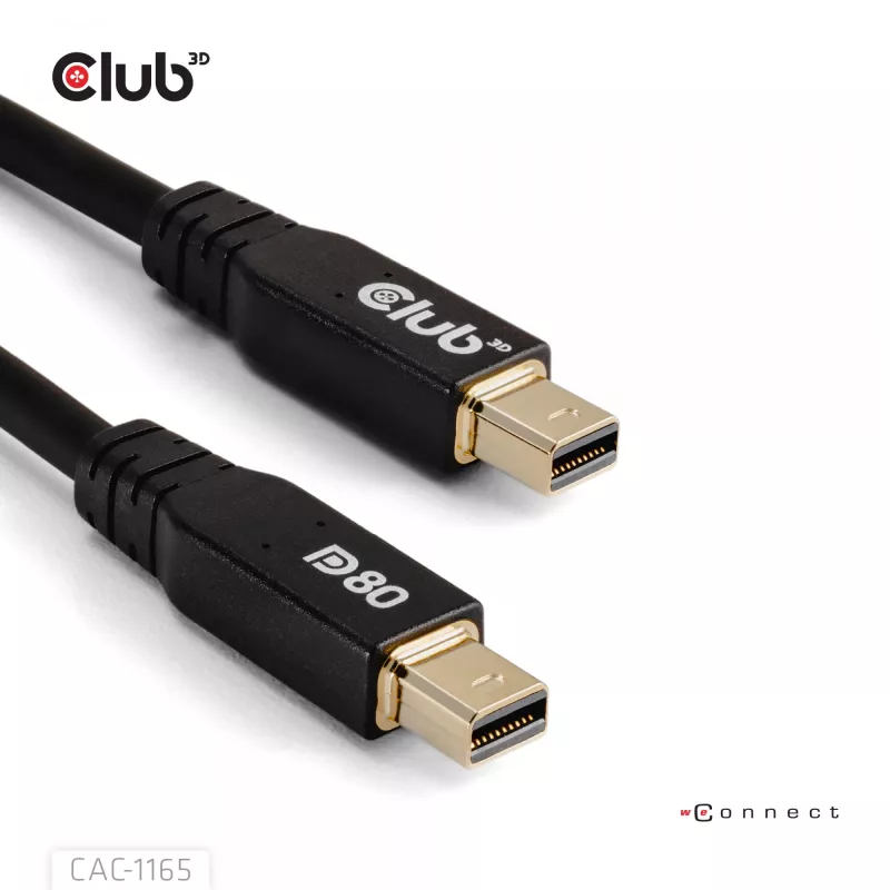 CLUB3D MiniDisplayPort™ į MiniDisplayPort dvipusis VESA DP80 sertifikuotas laidas M/M 1 m / 3,28 pėdos