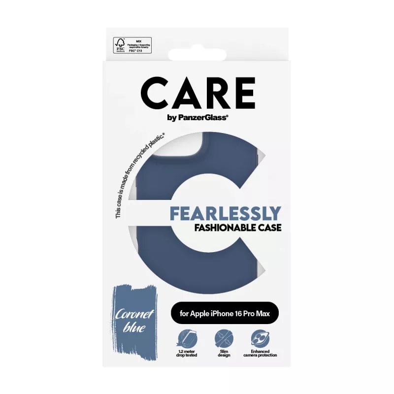 Dėklas PanzerGlass CARE by Fashionable Case Blue iPhone 16 Pro Max Skaidrus