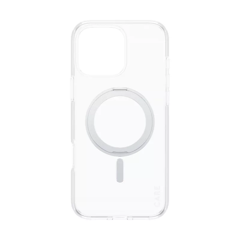 PanzerGlass CARE™ by ® Dėklas Skaidrus su Sidabriniu Stoveliu ir MagSafe, iPhone 16 Pro Max
