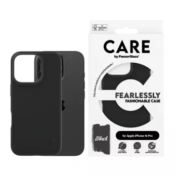 PanzerGlass CARE™ by ® Case Black iPhone 16 Pro, Dėklas, Apple, Apple – iPhone 16 Pro, Juoda