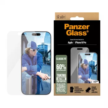PanzerGlass ® Ekrano apsauga iPhone 16 Pro | Classic Fit