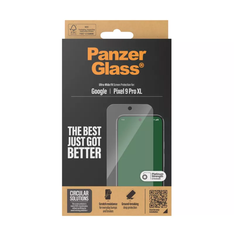 PanzerGlass® apsauginis stiklas Google Pixel 9 Pro XL | Ultra-Wide Fit