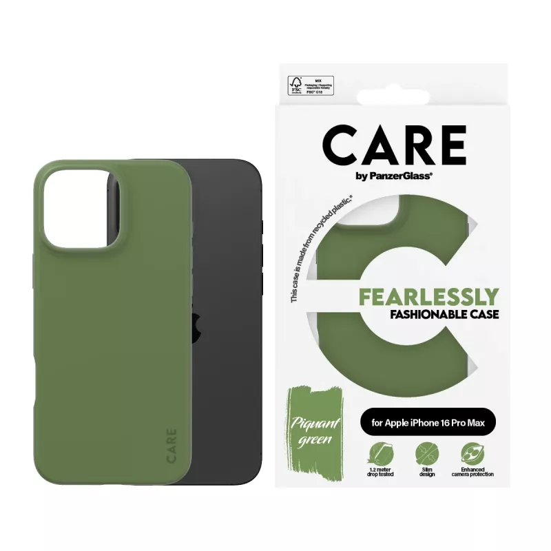 PanzerGlass CARE by® Fashionable Case Green iPhone 16 Pro Max