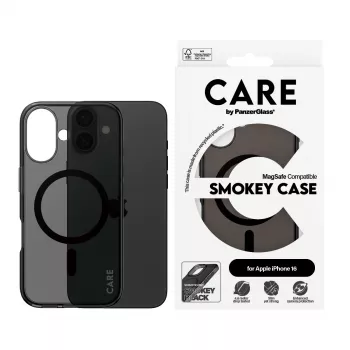 PanzerGlass CARE™ by ® Urban Combat Case Smokey su juodu MagSafe iPhone 16