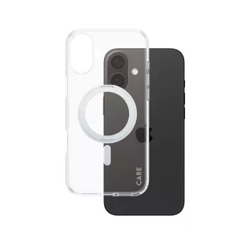 PanzerGlass CARE™ by ® Dėklas Skaidrus su Sidabriniu Stovu ir MagSafe iPhone 16 Plus