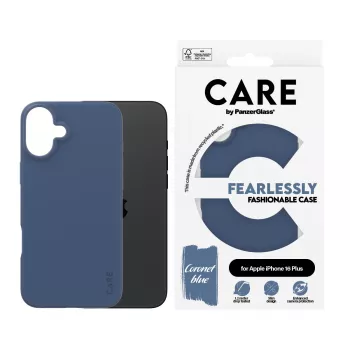PanzerGlass CARE by Fashionable Case Blue iPhone 16 Plus – permatomas apsauginis dėklas